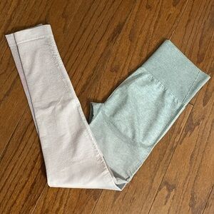 OYS workout seamless high waste Pink & Gray yoga pants - Small/ Medium